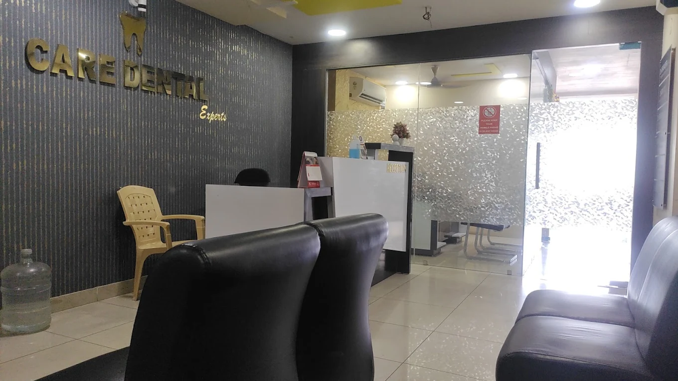 Waiting area, Care Dental Experts, Palakollu